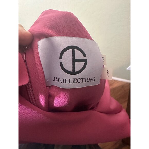 NWT JS Collections Women's Elliot Bateau Neck Gown, Rose Violet Pink SIZE 14 - Picture 6 of 6